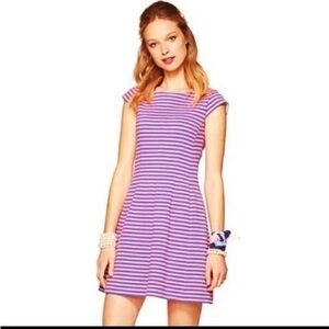 Lilly Pulitzer Brielle Dress Blue Pink Stripe Fit & Flare S Small